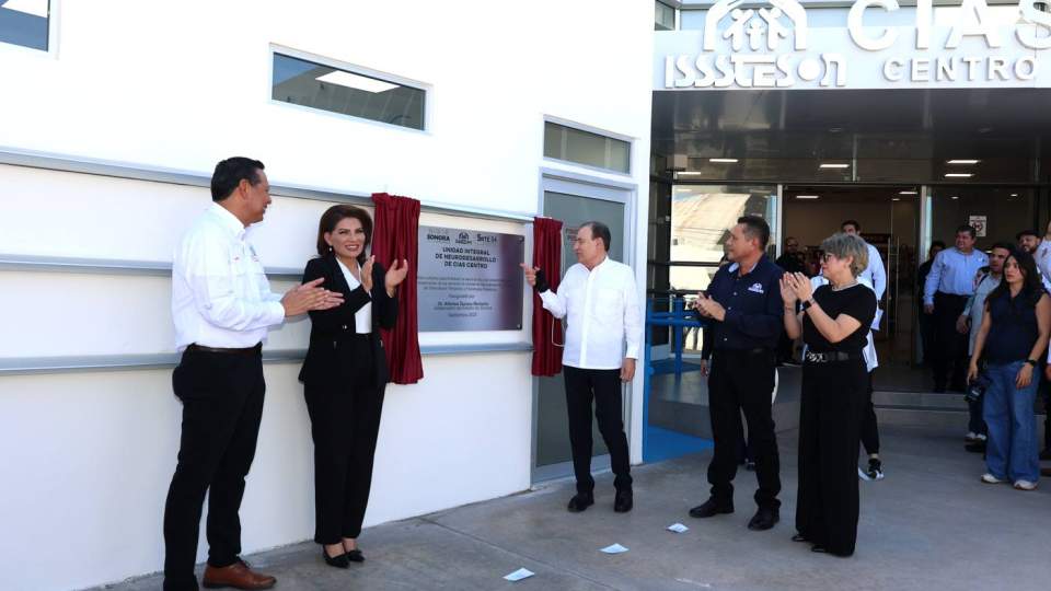 Gobernador Durazo inaugura Unidad Integral de Neurodesarrollo de Isssteson para garantizar atención especializada a familias sonorenses