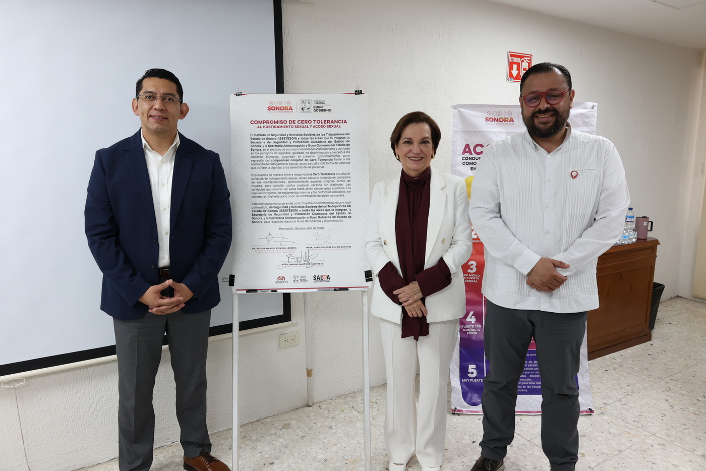 ISSSTESON colabora en acciones para generar entornos seguros para personal y población derechohabiente